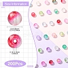 200Pcs 10 Colors Frosted Baking Paint Glass Beads DGLA-YW0001-43-3