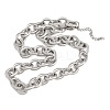 13MM 304 Stainless Steel Textured Cable Chain Necklaces NJEW-Z105-02P-4