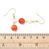 Electroplated 304 Stainless Steel Cat Eye Dangle Earrings EJEW-Z129-14G-01-5