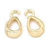Brass Micro Pave Clear Cubic Zirconia Pendants ZIRC-O042-01G-3