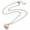 Glass Pendant Necklace NJEW-D281-B-10AB-2