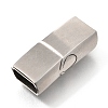 304 Stainless Steel Magnetic Clasps with Glue-in Ends STAS-C020-08P-1