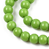 Opaque Solid Color Glass Beads Strands GLAA-T032-P10mm-06-2