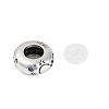 925 Sterling Silver Colorful Cubic Zirconia European Beads STER-R005-01AS-09-2