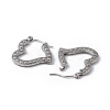 Non-Tarnish 304 Stainless Steel Heart Hoop Earrings for Women EJEW-I284-12P-2