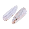 Natural Blue Lace Agate Pendants G-K381-25-2