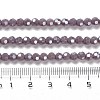 Electroplate Opaque Glass Beads Strands X-EGLA-A035-P4mm-A11-4