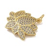 Rack Plating Brass Micro Pave Cubic Zirconia Pendants KK-K392-56G-2