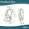 304 Stainless Steel Key Ring Connection Clasps Belt Clip for Keys STAS-PH0002-24P-2