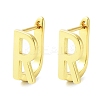 Brass Letter Stud Earrings for Women EJEW-A038-01R-G-1