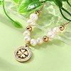 304 Stainless Steel Clover Charm Bracelets for Women BJEW-A036-26G-3