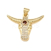 Brass Micro Pave Cubic Zirconia Pendants KK-F919-39A-G-1