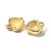 Heart Brass Charms KK-D024-02C-G-2