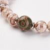 Natural Tibetan Style dZi Agate Bead Stretch Bracelets BJEW-JB03098-02-2