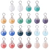 110Pcs 11 Colors Electroplate Glass Pendants PALLOY-TAC0309-2