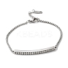 304 Stainless Steel Rhinestone Link Bracelets BJEW-P369-01P-4