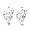 304 Stainless Steel Cactus Pendants STAS-T067-47P-1