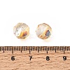 Electroplate Transparent Round Glass Beads GL-CBA6A73-FP01-3