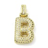 Brass Micro Pave Clear Cubic Zirconia Pendants KK-M279-01G-B-1