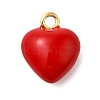 Brass Enamel Charms KK-P303-11G-1