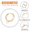 12Pcs 2 Colors 201 Stainless Steel Huggie Hoop Earring Findings FIND-DC0005-86-5