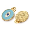 Brass Enamel Pendants KK-K339-08G-02-3