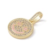Brass Micro Pave Cubic Zirconia Pendants ZIRC-NH0001-01G-06-2