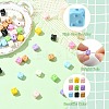 45Pcs 9 Colors Baking Paint Alloy Beads FIND-CJ0003-24-3