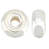 Flat Round 925 Sterling Silver Spacer Beads STER-BBC0005-56B-S-1