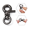 Zinc Alloy Swivel Lobster Claw Clasps X-PALLOY-WH0006-02A-3