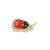 Insect Themes Brass Enamel Pendants X-KK-B155-01B-01G-2