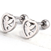 Tarnish Resistant 201 Stainless Steel Barbell Cartilage Earrings EJEW-R147-35-1