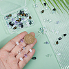 96Pcs 8 Colors Teardrop Glass Charms GLAA-HY0001-50B-3