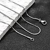 Non-Tarnish 304 Stainless Steel Square Snake Chain Necklaces X-NJEW-L173-005-P-5