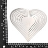 Heart 201 Stainless Steel 3D Rotating Hanging Wind Spinner STAS-C166-03B-P-3