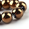 Electroplate Transparent Glass Beads Strands X-EGLA-Q062-8mm-D03-4