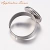 Adjustable 304 Surgical Stainless Steel Cuff Ring Settings STAS-F311-21P-02-4