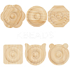 6Pcs 6 Styles Beech Wooden Jewelry Bracelet Finger Ring Diplay Holder Tray ODIS-BBC0001-03B-1