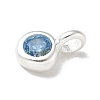 925 Sterling Silver Cubic Zirconia Flat Round Charms STER-R002-02S-09-2