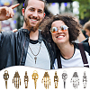 54Pcs 9 Styles Tibetan Style Alloy Pendants FIND-FG0002-88-6