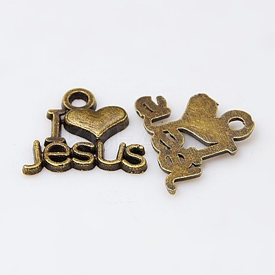 Tibetan Style Alloy Pendants PALLOY-2390-AB-FF-1