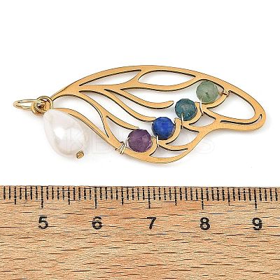 Natural Green Aventurine & Amethyst & Lapis Lazuli & Apatite Faceted Round Wire Wrapped Pendants PALLOY-JF05995-01-1