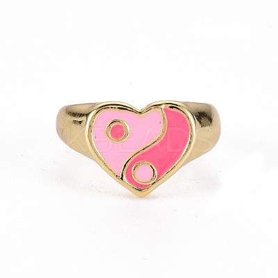 Alloy Enamel Wide Band Rings RJEW-N034-001-RS-1