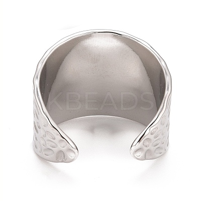 Non-Tarnish 304 Stainless Steel Open Cuff Ring RJEW-C025-27P-1