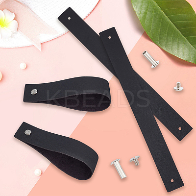 4Pcs PU Leather Sign Straps for Hanging Wedding Sign AJEW-CL0002-28C-1