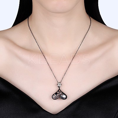Fashion Brass Pendant Necklaces NJEW-BB34107-1