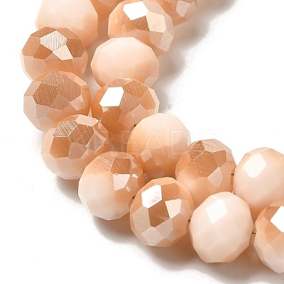 Electroplate Opaque Solid Color Glass Beads Strands EGLA-A034-P4mm-K07-1