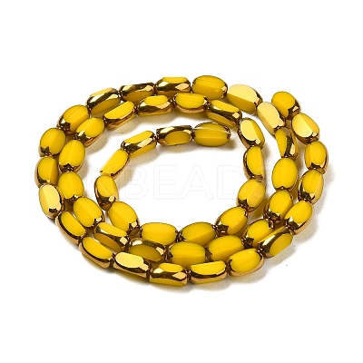 Electroplate Opaque Color Glass Beads Strands EGLA-Q127-A01-02B-1