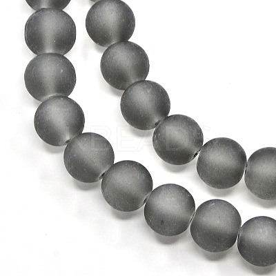 Baking Paint Transparent Glass Bead Strands GLAA-S031-12mm-12-1