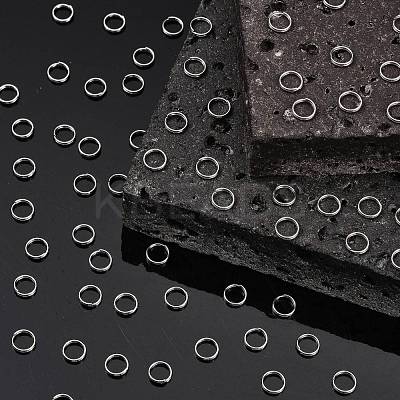 Tarnish Resistant Jewelry Findings Original Color Stainless Steel Split Rings X-STAS-E010-6x1mm-2-1